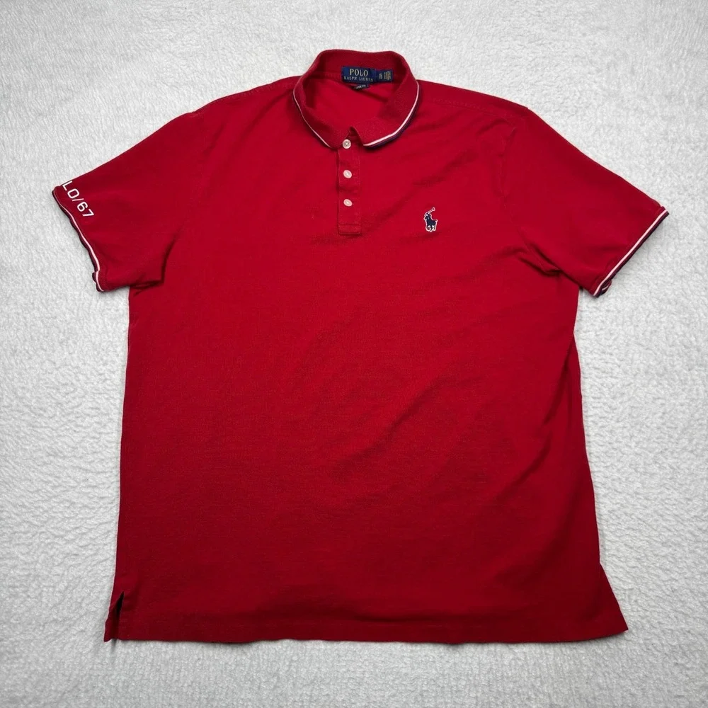 Polo Ralph Lauren Classic Fit Red‎ Polo Shirt with Rubber Pony Men's Size XL